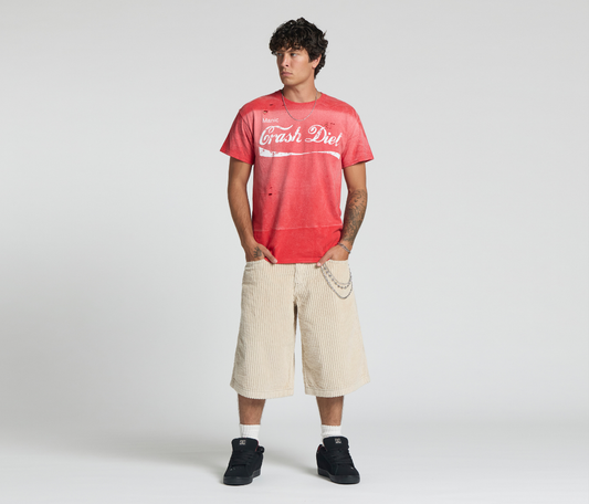 GRAFFITI CORDUROY SHORT 15" INSEAM KHAKI