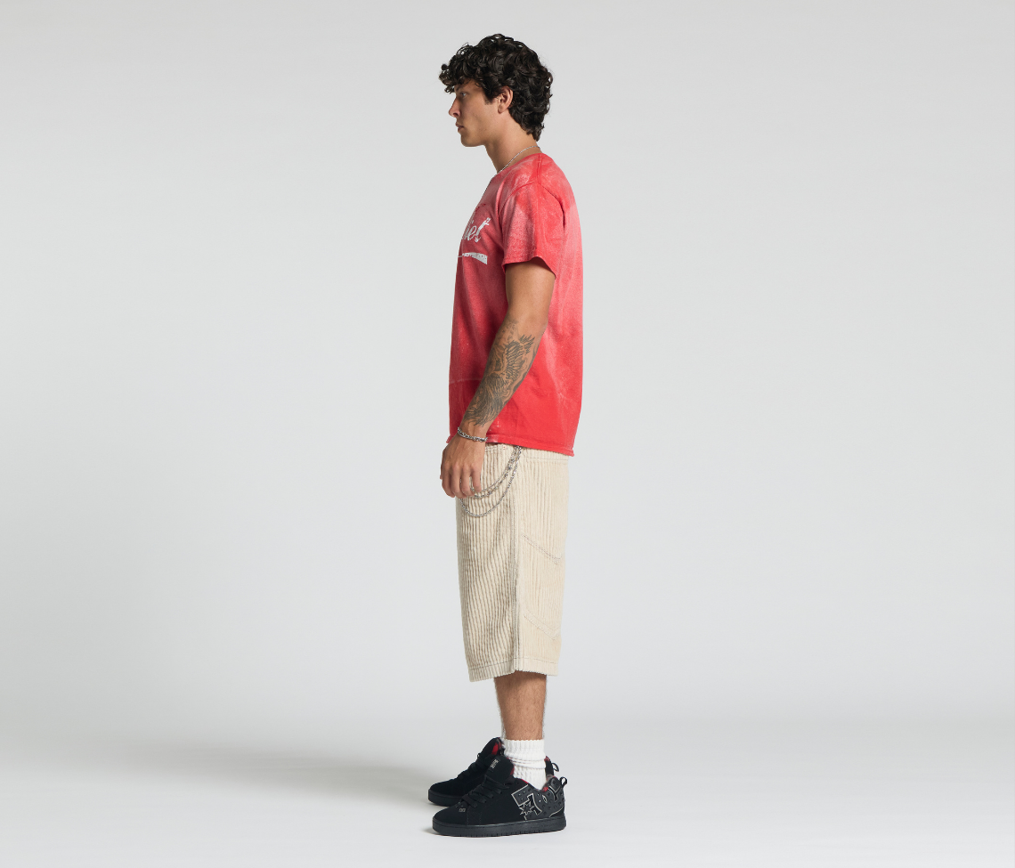 GRAFFITI CORDUROY SHORT 15" INSEAM KHAKI