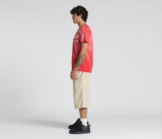 GRAFFITI CORDUROY SHORT 15" INSEAM KHAKI