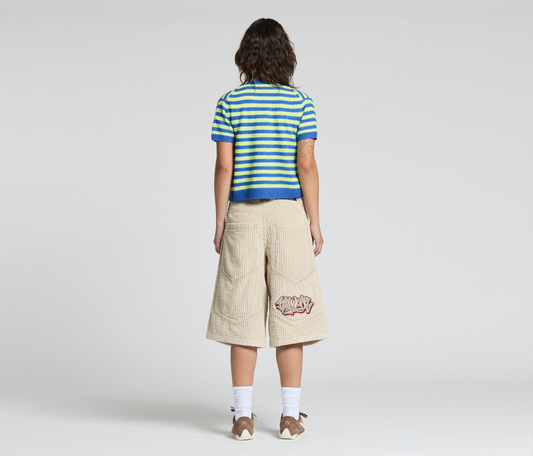 W GRAFFITI CORDUROY SHORT 15" INSEAM KHAKI
