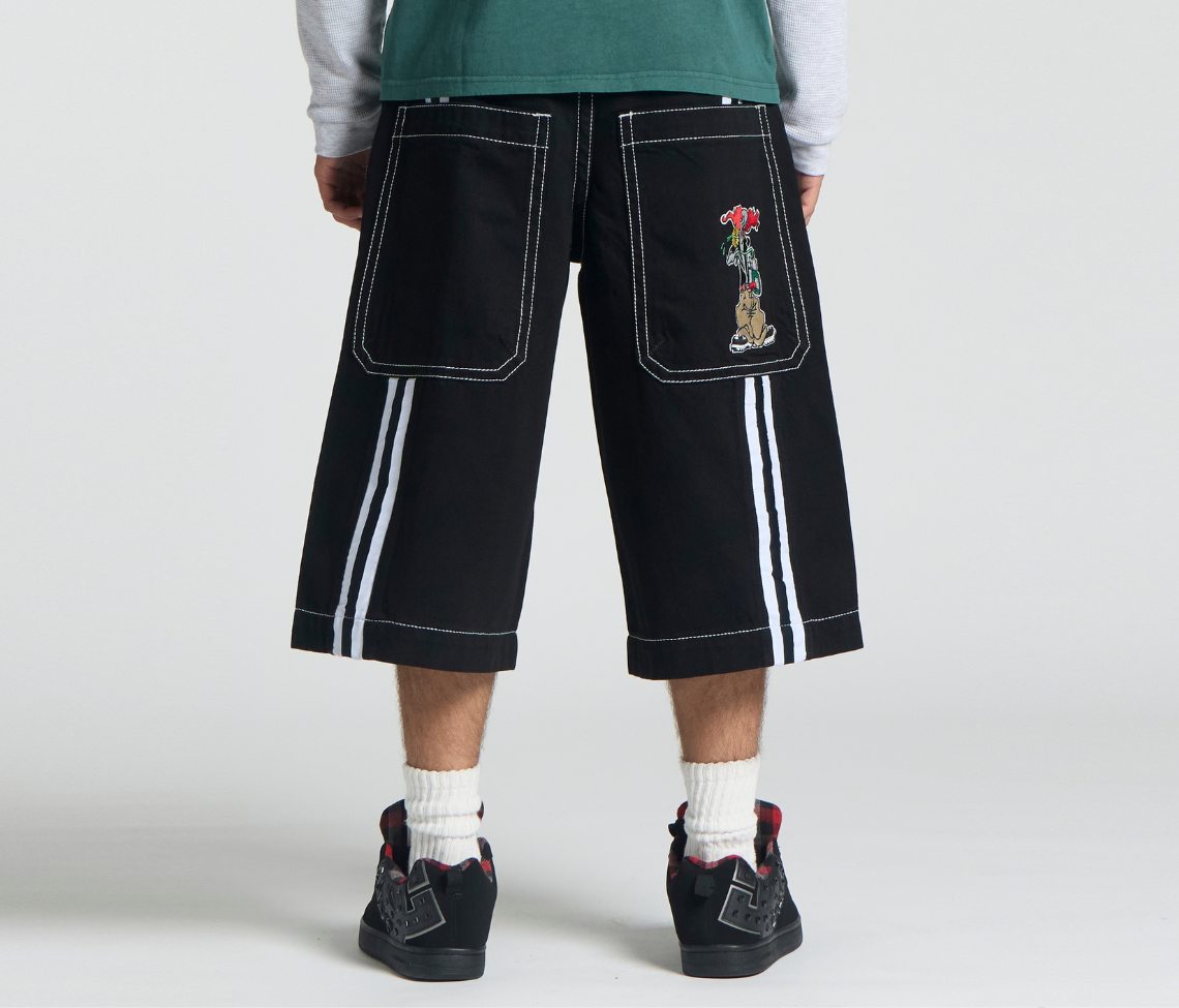 EVIL KLOWN JORT 18" INSEAM SUPER BLACK RINSE