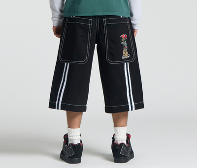 EVIL KLOWN JORT 18" INSEAM SUPER BLACK RINSE