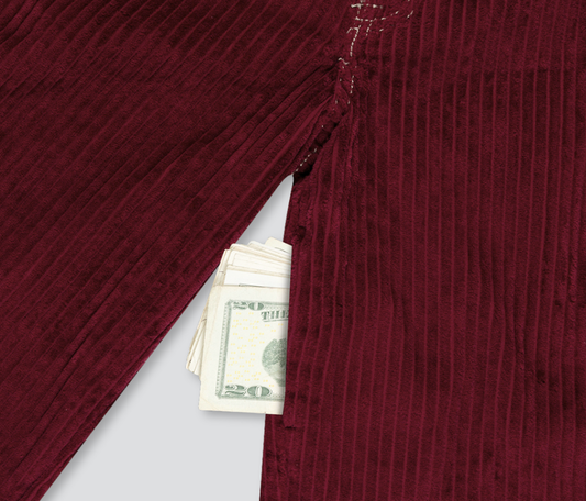 SUPREME KORDZ 26" 3-WALE CORDUROY BURGUNDY