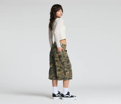 W COMBAT CARGO SHORT 15" INSEAM CAMO