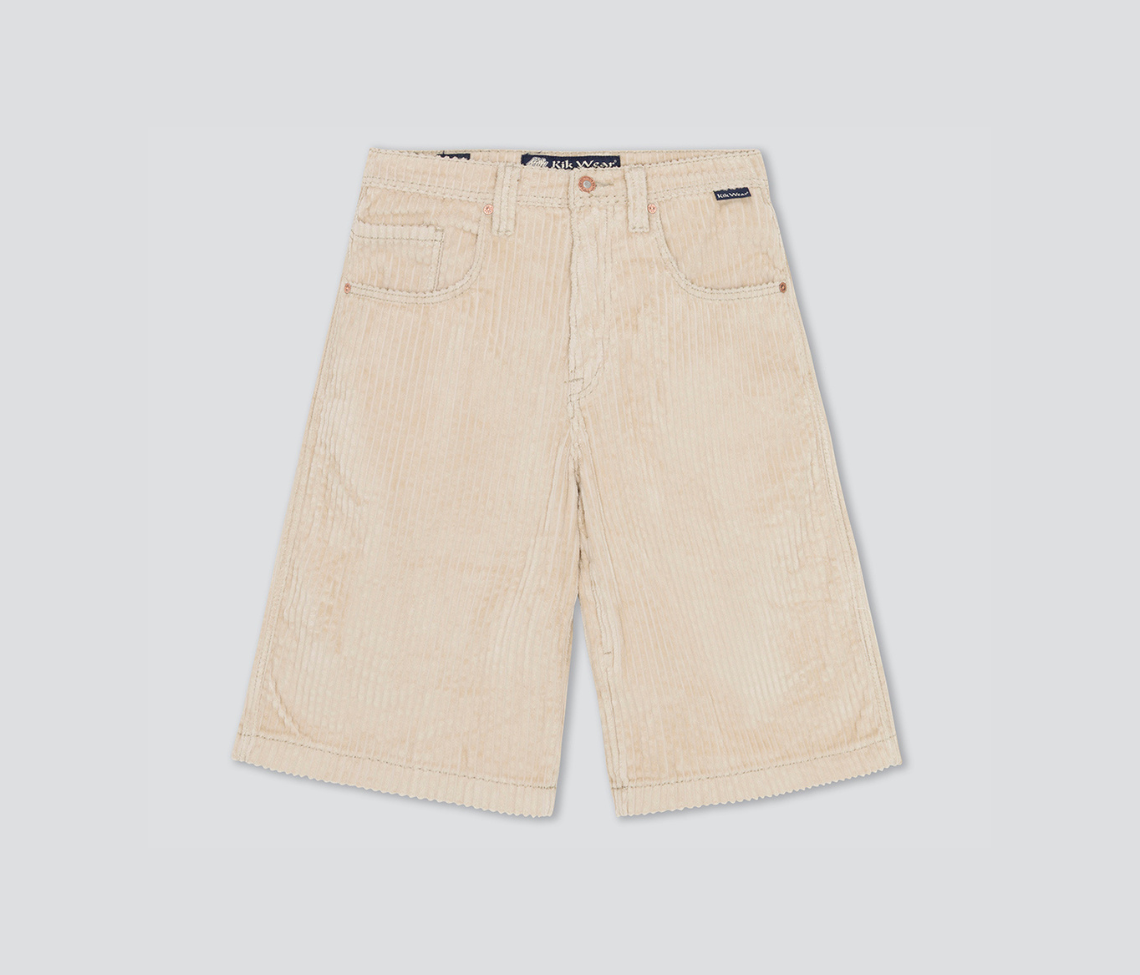 GRAFFITI CORDUROY SHORT 15" INSEAM KHAKI