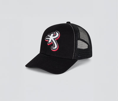 ASTRO K DENIM TRUCKER CAP BLACK