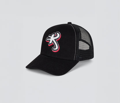 ASTRO K DENIM TRUCKER CAP BLACK