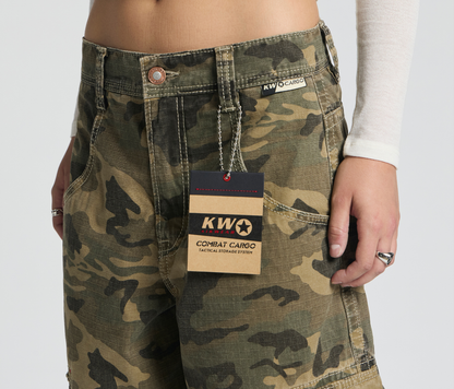 W COMBAT CARGO SHORT 15" INSEAM CAMO