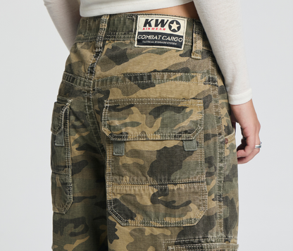 W COMBAT CARGO SHORT 15" INSEAM CAMO