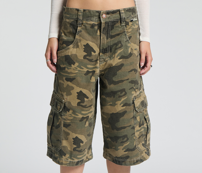 W COMBAT CARGO SHORT 15" INSEAM CAMO