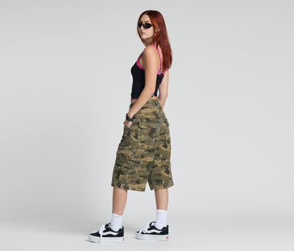 W COMBAT CARGO SHORT 15" INSEAM CAMO