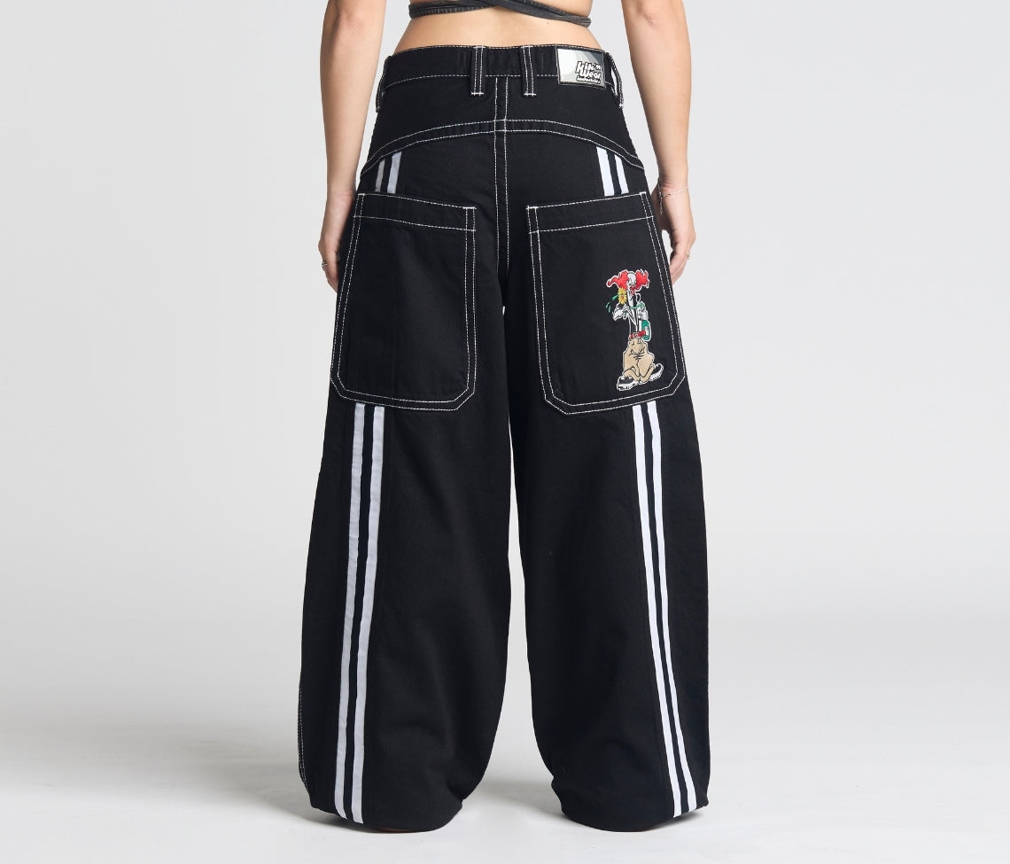 W EVIL KLOWN 28" SUPER BLACK RINSE