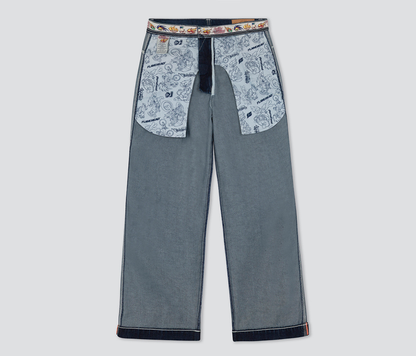 W KIKWEAR X FLAMEHEAD CARPENTER 22" AZUL DARK WASH