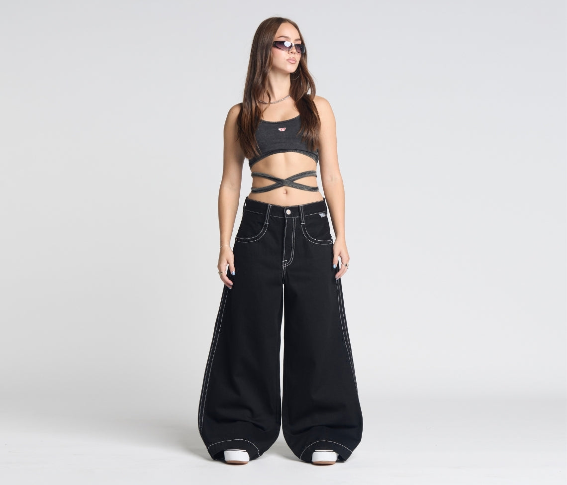 W EVIL KLOWN 28" SUPER BLACK RINSE