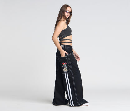 W EVIL KLOWN 28" SUPER BLACK RINSE