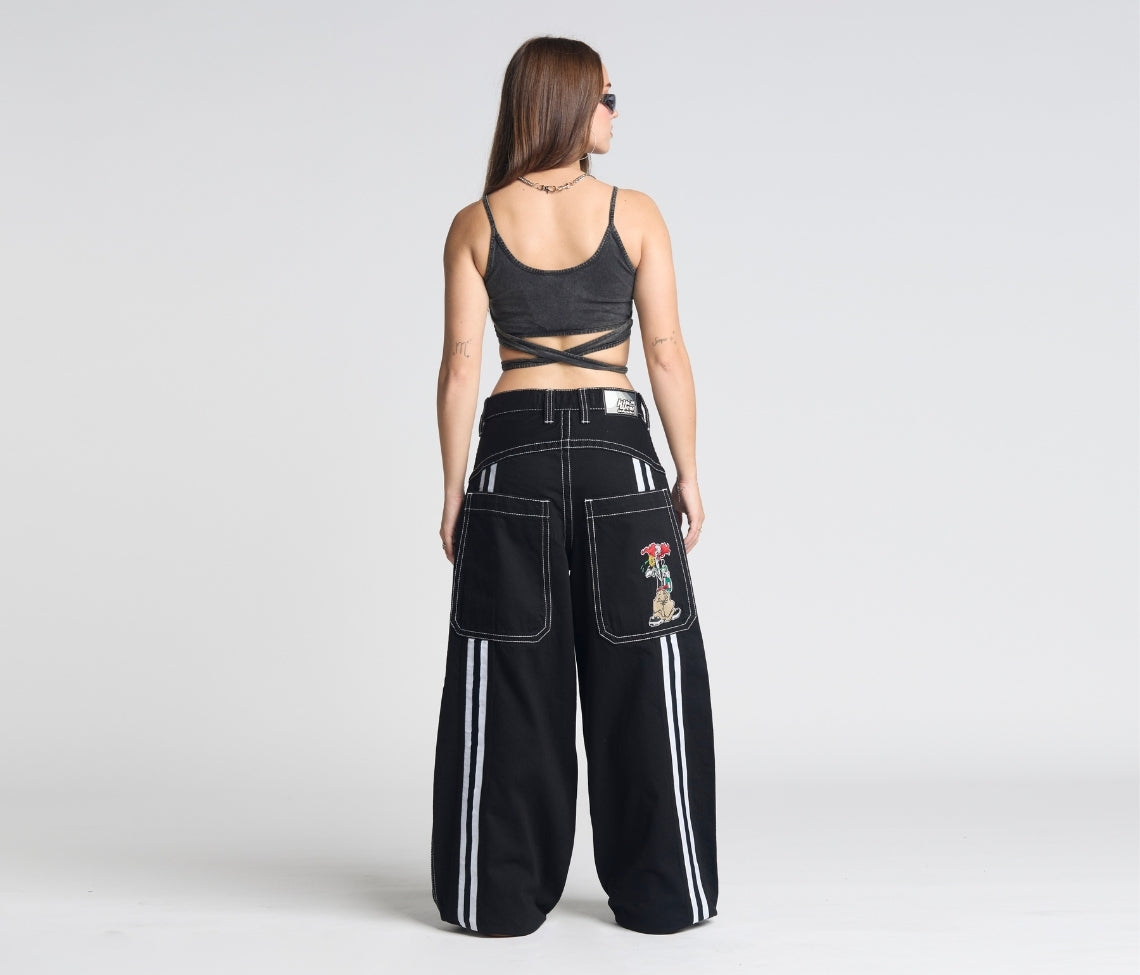 W EVIL KLOWN 28" SUPER BLACK RINSE