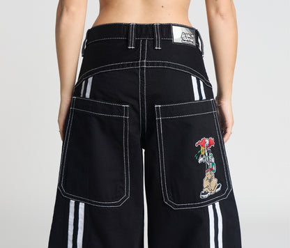 W EVIL KLOWN 28" SUPER BLACK RINSE