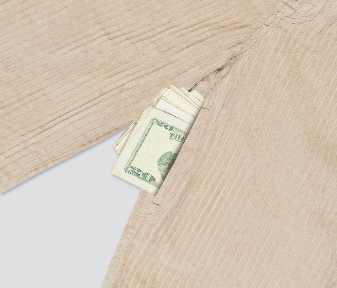 GRAFFITI CORDUROY SHORT 15" INSEAM KHAKI