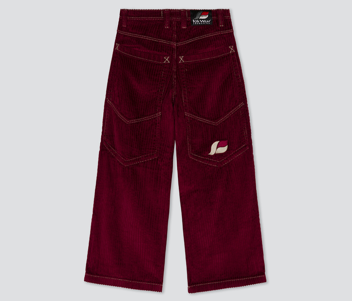 W SUPREME KORDZ 26" 3-WALE CORDUROY BURGUNDY