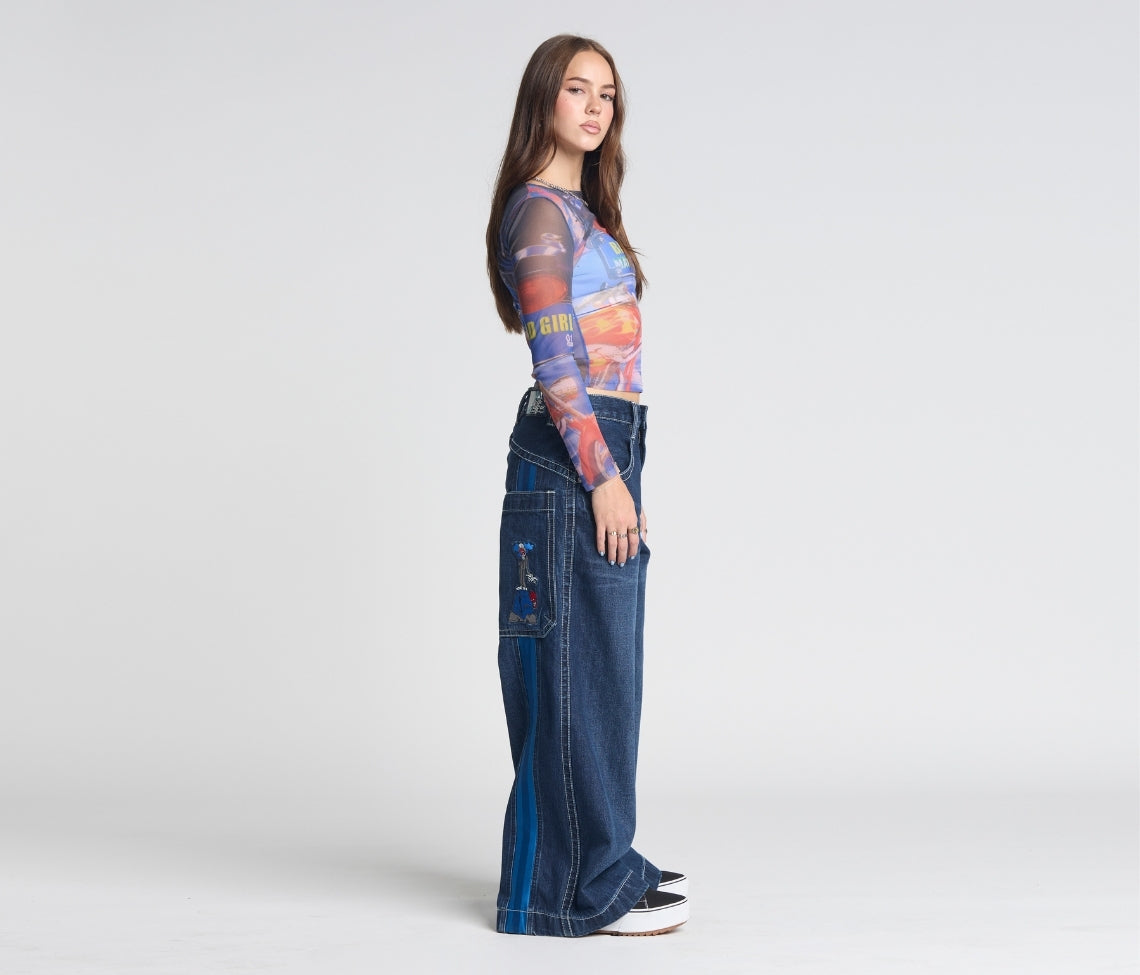 W KRAZY KLOWN 28" AZUL DARK WASH