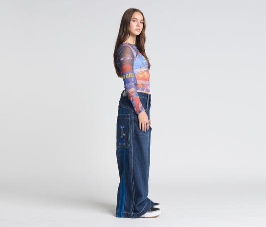 W KRAZY KLOWN 28" AZUL DARK WASH