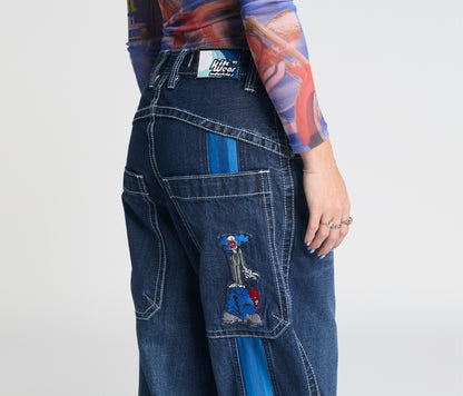 W KRAZY KLOWN 28" AZUL DARK WASH