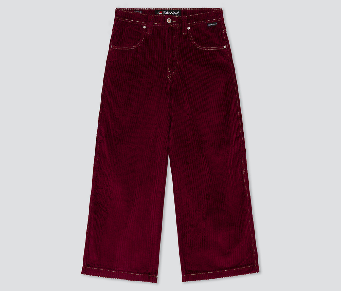 W SUPREME KORDZ 26" 3-WALE CORDUROY BURGUNDY