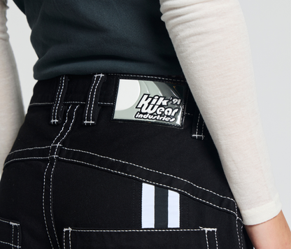 W EVIL KLOWN JORT 18" INSEAM SUPER BLACK RINSE
