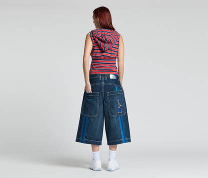 W KRAZY KLOWN JORT 18" INSEAM AZUL DARK WASH