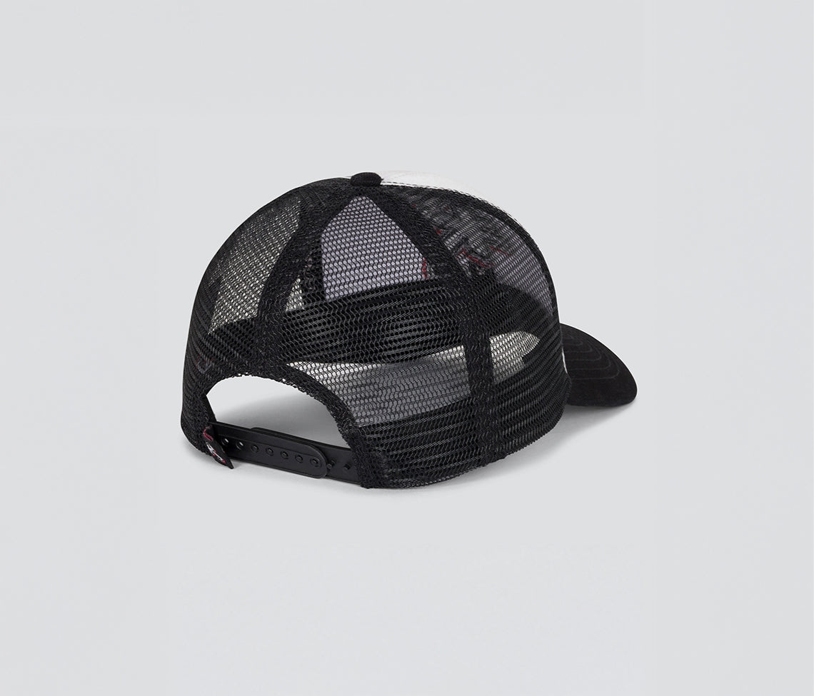 ASTRO K DENIM TRUCKER CAP WHITE