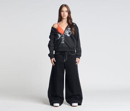 W SUPREME REFLEKTIVE K-HOLE 26" SUPER BLACK RINSE