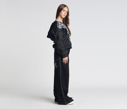 W SUPREME REFLEKTIVE K-HOLE 26" SUPER BLACK RINSE