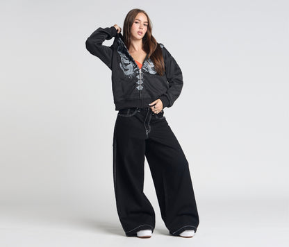 W SUPREME REFLEKTIVE K-HOLE 26" SUPER BLACK RINSE