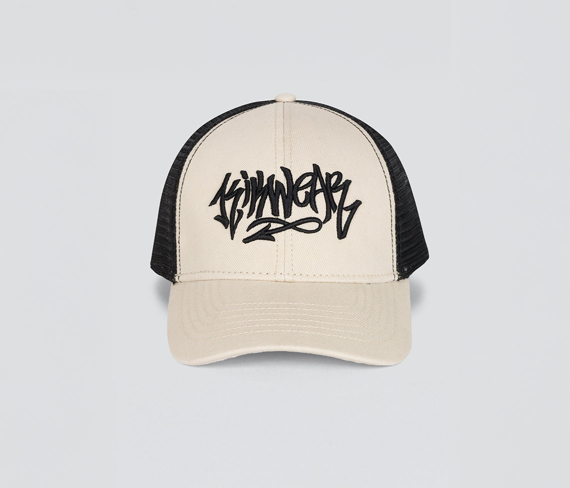 GRAFFITI DENIM TRUCKER CAP