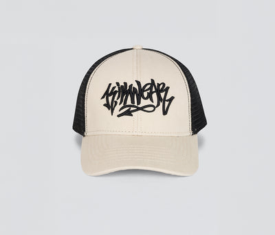 GRAFFITI DENIM TRUCKER CAP