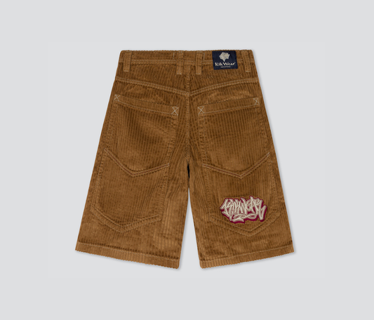 GRAFFITI CORDUROY SHORT 15" INSEAM TOBACCO