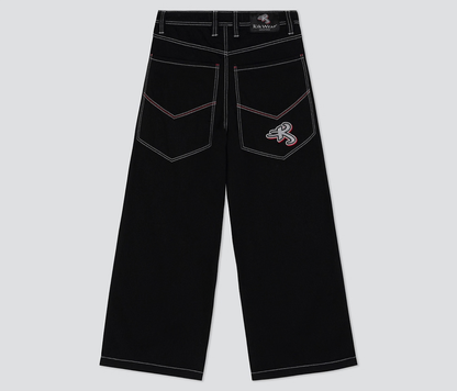 Kikwear Supreme Astro K wide leg jeans, 26-inch leg opening, super black rinse, photo 8
