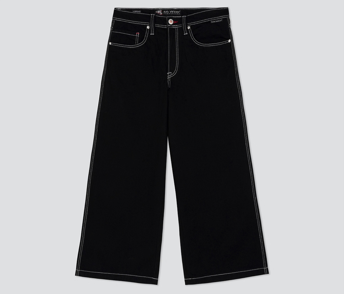 Kikwear Supreme Astro K wide leg jeans, 26-inch leg opening, super black rinse, photo 9