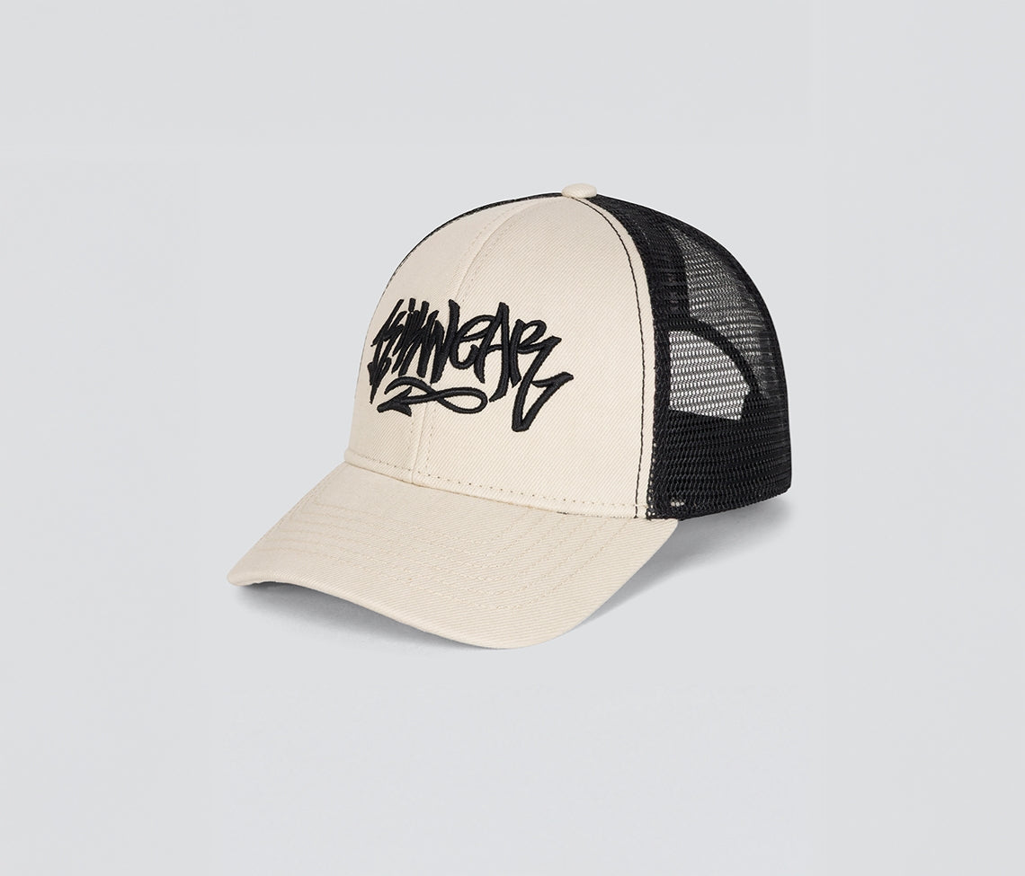 GRAFFITI DENIM TRUCKER CAP