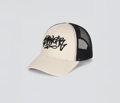 GRAFFITI DENIM TRUCKER CAP