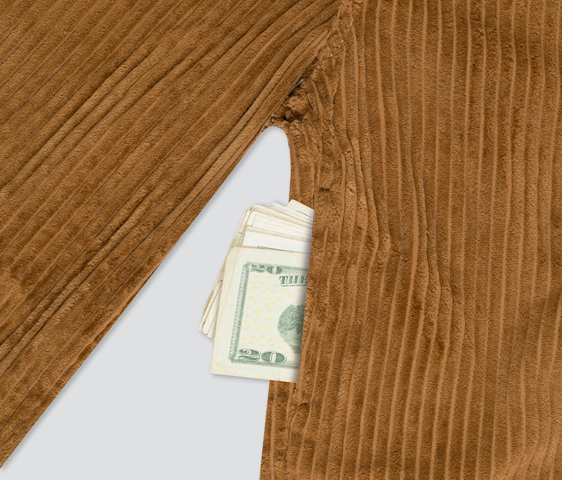 GRAFFITI CORDUROY SHORT 15" INSEAM TOBACCO