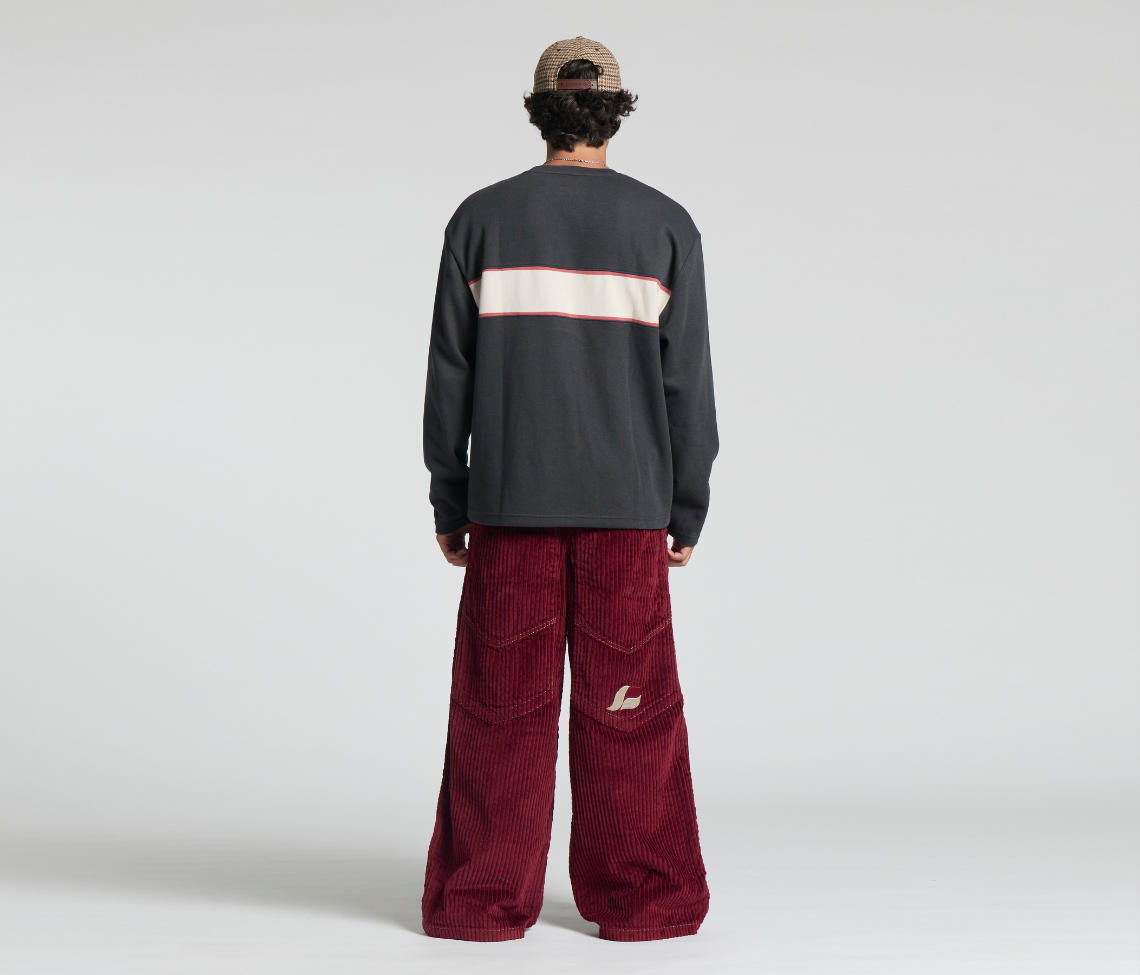 SUPREME KORDZ 26" 3-WALE CORDUROY BURGUNDY