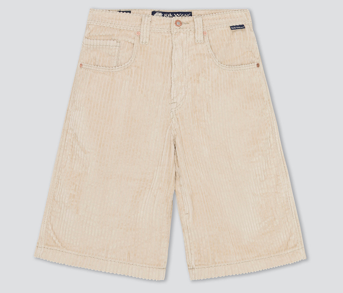 W GRAFFITI CORDUROY SHORT 15" INSEAM KHAKI