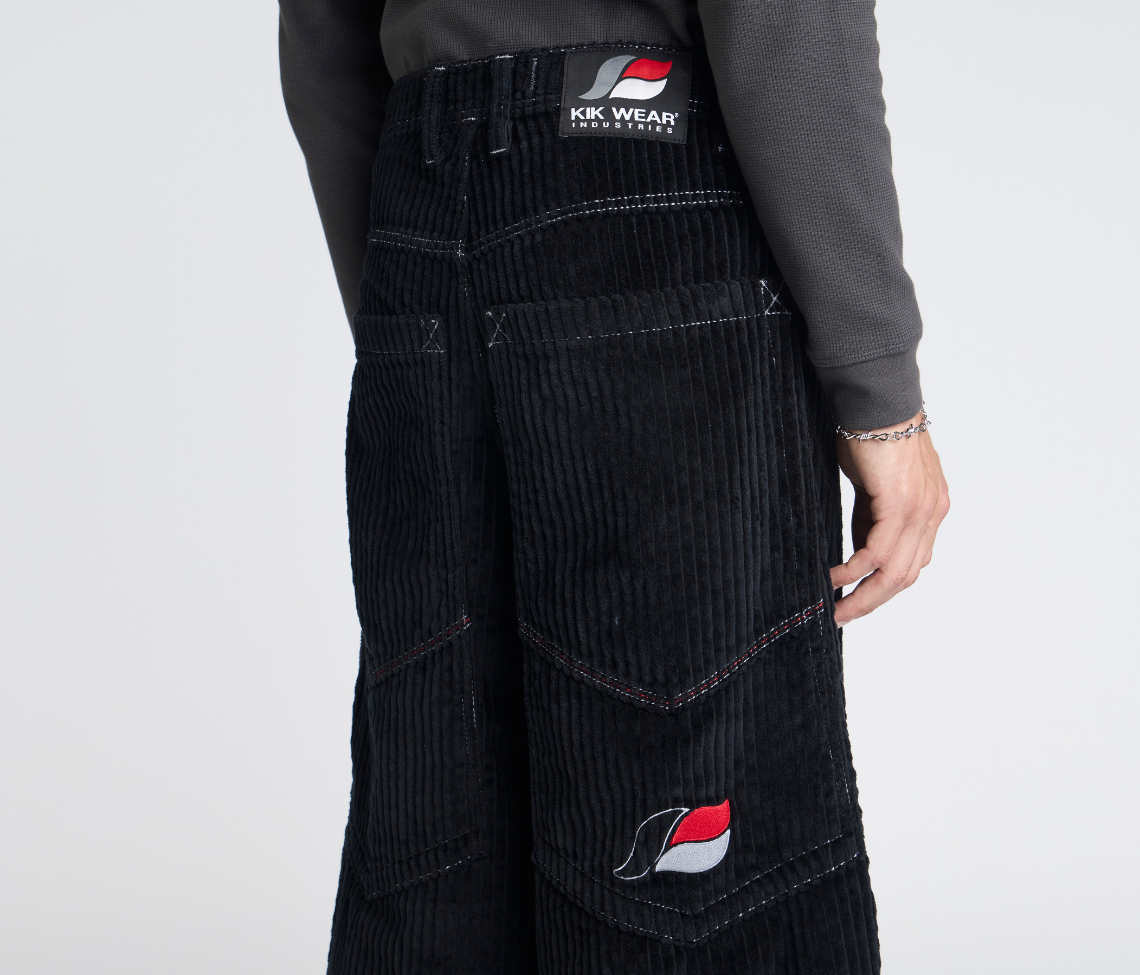 SUPREME KORDZ 26" 3-WALE CORDUROY BLACK