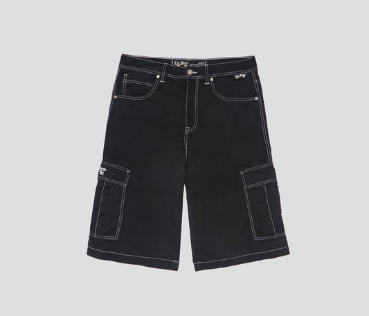 HYDRO CHILL MICROSUEDE CARGO SHORT 15" INSEAM BLACK