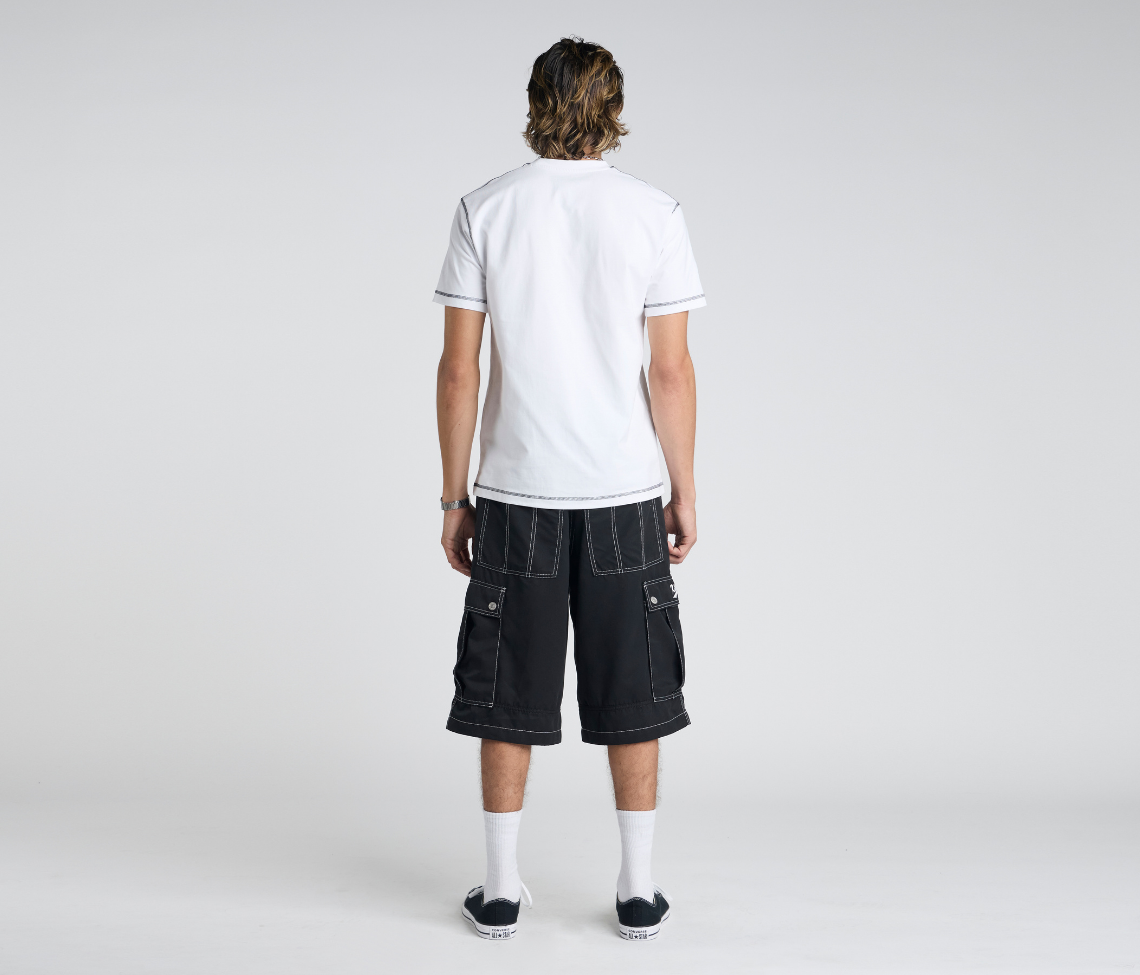 HYDRO CHILL MICROSUEDE CARGO SHORT 15" INSEAM BLACK