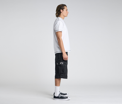 HYDRO CHILL MICROSUEDE CARGO SHORT 15" INSEAM BLACK