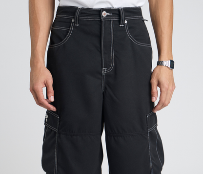HYDRO CHILL MICROSUEDE CARGO SHORT 15" INSEAM BLACK