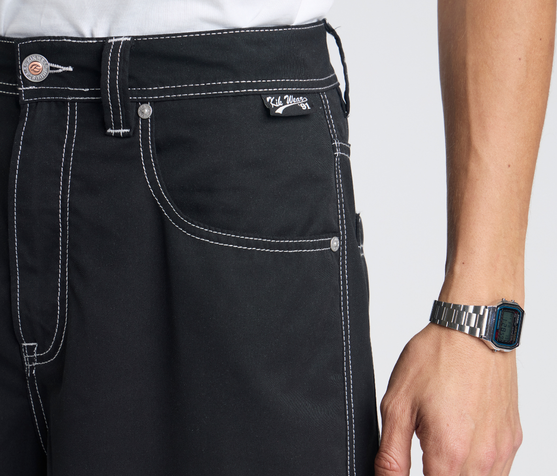 HYDRO CHILL MICROSUEDE CARGO SHORT 15" INSEAM BLACK