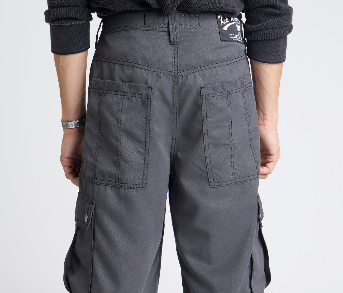 HYDRO CHILL MICROSUEDE CARGO SHORT 15" INSEAM CHARCOAL